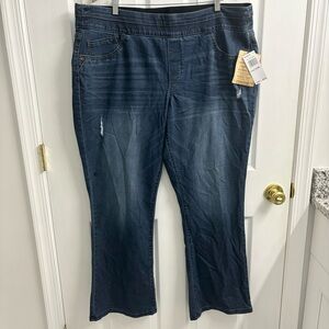 Democracy Ab Technology Bootcut Jeans 22W Denim NWT Elastic Waistband Stretch